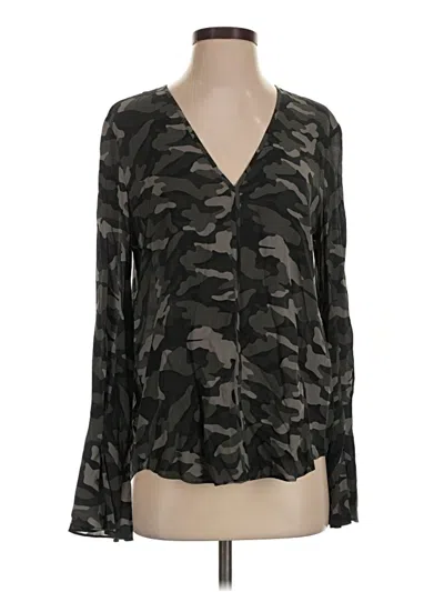 Pre-owned Joie Long Sleeve Blouse In Black