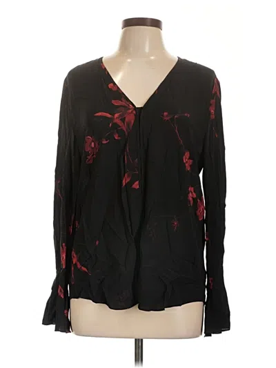 Pre-owned Joie Long Sleeve Blouse In Black