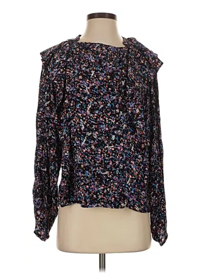 Pre-owned Joie Long Sleeve Blouse In Black