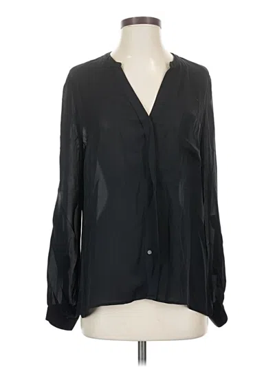 Pre-owned Joie Long Sleeve Blouse In Black
