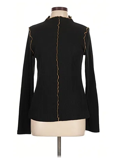 Pre-owned Joie Long Sleeve Blouse In Black
