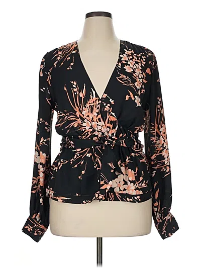 Pre-owned Joie Long Sleeve Blouse In Black