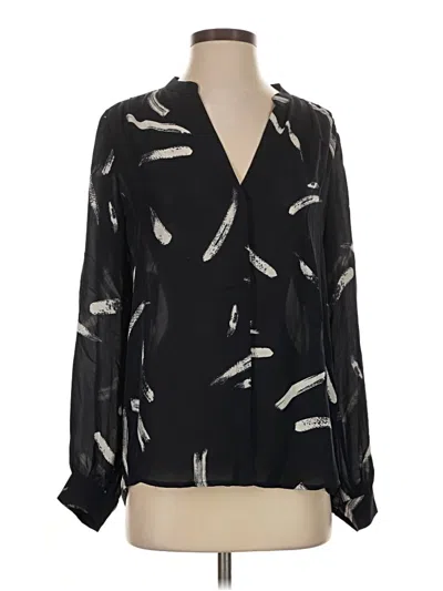 Pre-owned Joie Long Sleeve Blouse In Black