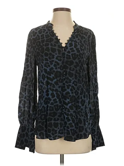 Pre-owned Joie Long Sleeve Blouse In Black