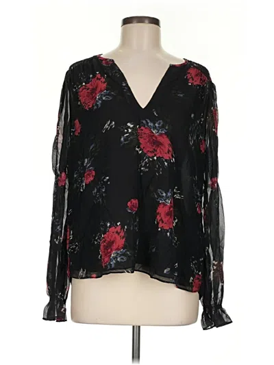 Pre-owned Joie Long Sleeve Blouse In Black