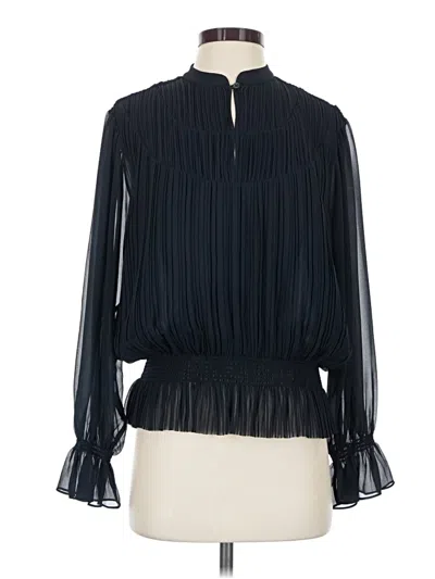Pre-owned Joie Long Sleeve Blouse In Black