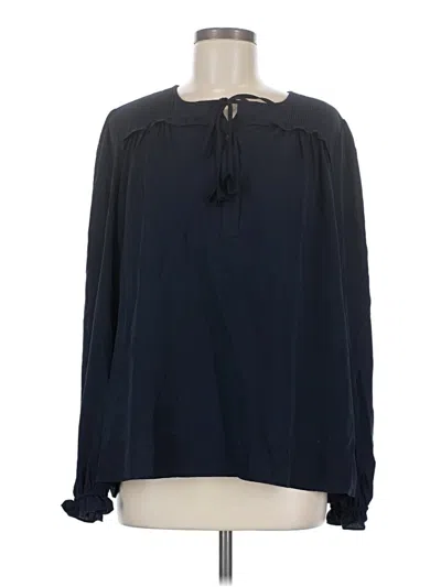 Pre-owned Joie Long Sleeve Blouse In Black