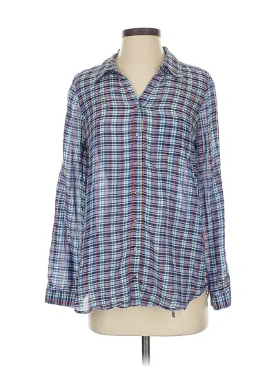 Pre-owned Joie Long Sleeve Blouse In Blue