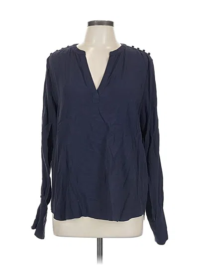 Pre-owned Joie Long Sleeve Blouse In Blue