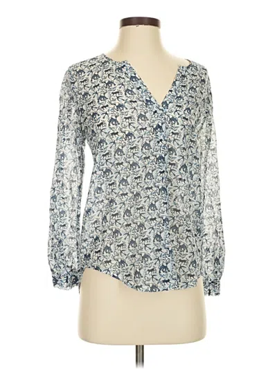 Pre-owned Joie Long Sleeve Blouse In Blue