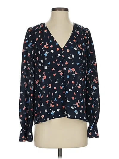 Pre-owned Joie Long Sleeve Blouse In Blue