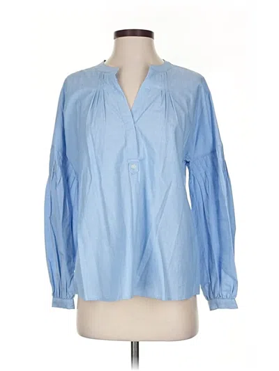 Pre-owned Joie Long Sleeve Blouse In Blue