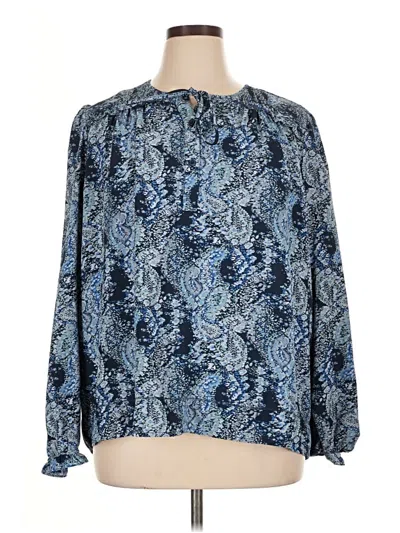 Pre-owned Joie Long Sleeve Blouse In Blue
