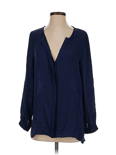 Pre-owned Joie Long Sleeve Blouse In Blue