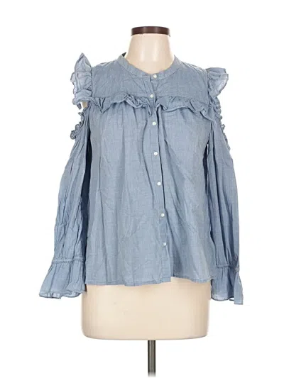 Pre-owned Joie Long Sleeve Blouse In Blue
