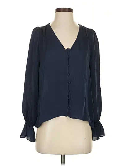 Pre-owned Joie Long Sleeve Blouse In Blue