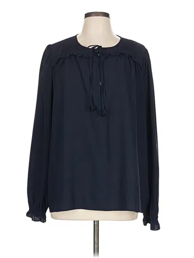 Pre-owned Joie Long Sleeve Blouse In Blue