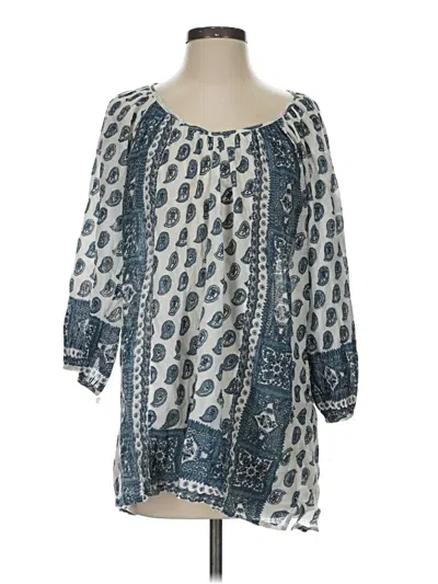 Pre-owned Joie Long Sleeve Blouse In Blue