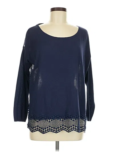 Pre-owned Joie Long Sleeve Blouse In Blue