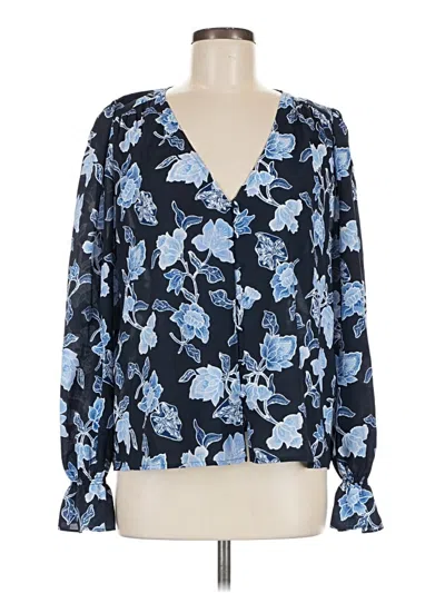 Pre-owned Joie Long Sleeve Blouse In Blue