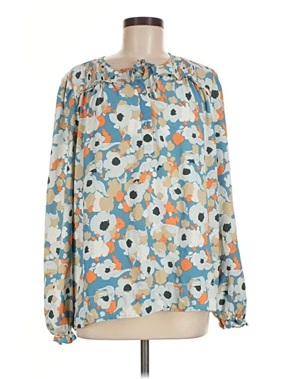 Pre-owned Joie Long Sleeve Blouse In Blue