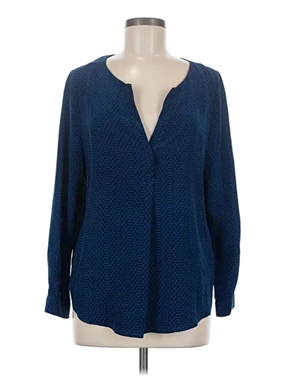 Pre-owned Joie Long Sleeve Blouse In Blue