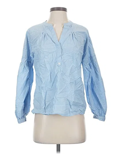 Pre-owned Joie Long Sleeve Blouse In Blue