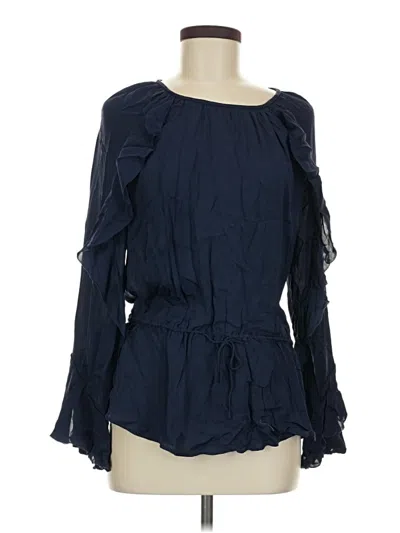 Pre-owned Joie Long Sleeve Blouse In Blue