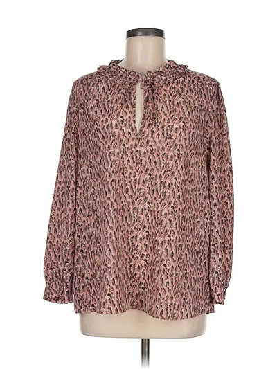 Pre-owned Joie Long Sleeve Blouse In Brown