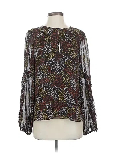Pre-owned Joie Long Sleeve Blouse In Brown