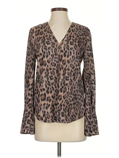 Pre-owned Joie Long Sleeve Blouse In Brown