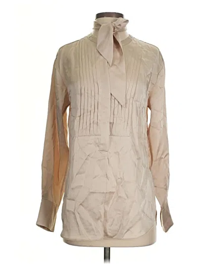 Pre-owned Joie Long Sleeve Blouse In Brown