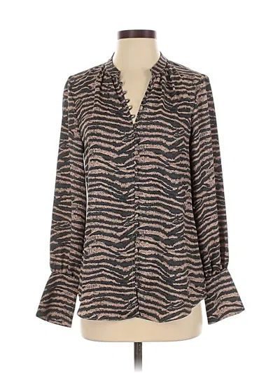 Pre-owned Joie Long Sleeve Blouse In Brown