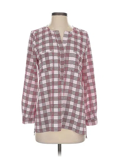 Pre-owned Joie Long Sleeve Blouse In Burgundy