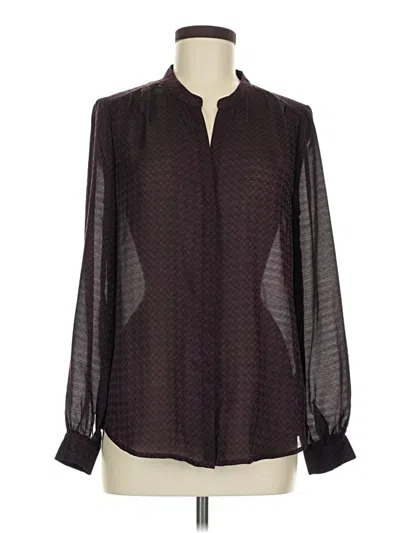 Pre-owned Joie Long Sleeve Blouse In Burgundy
