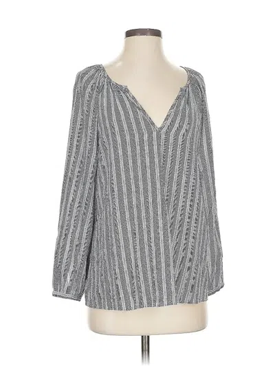 Pre-owned Joie Long Sleeve Blouse In Gray