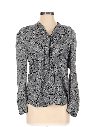 Pre-owned Joie Long Sleeve Blouse In Gray