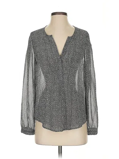 Pre-owned Joie Long Sleeve Blouse In Gray