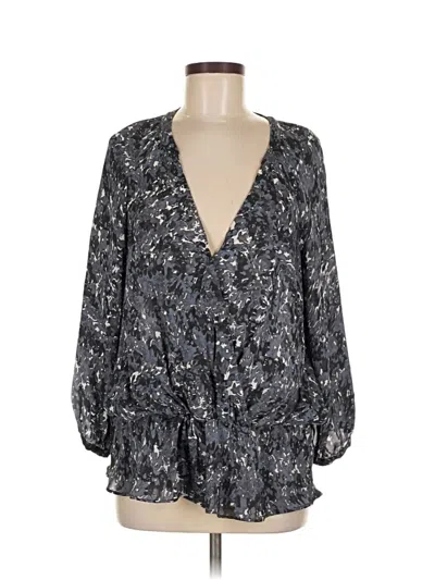 Pre-owned Joie Long Sleeve Blouse In Gray