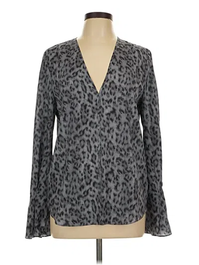 Pre-owned Joie Long Sleeve Blouse In Gray