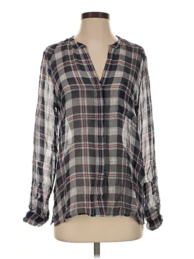 Pre-owned Joie Long Sleeve Blouse In Gray