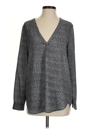 Pre-owned Joie Long Sleeve Blouse In Gray