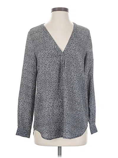 Pre-owned Joie Long Sleeve Blouse In Gray