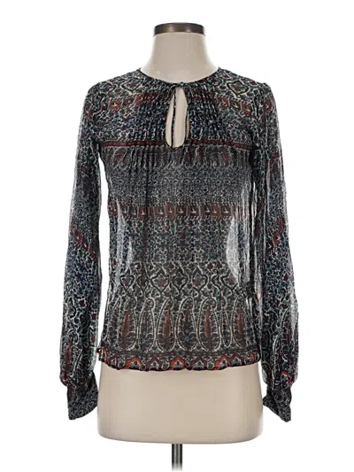 Pre-owned Joie Long Sleeve Blouse In Gray