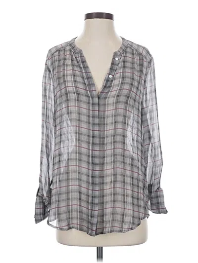 Pre-owned Joie Long Sleeve Blouse In Gray