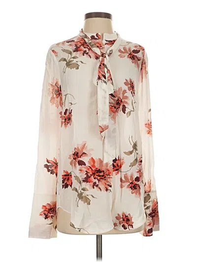 Pre-owned Joie Long Sleeve Blouse In Ivory