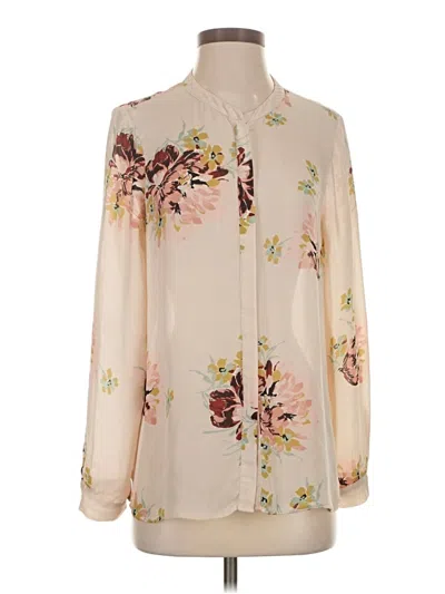 Pre-owned Joie Long Sleeve Blouse In Ivory