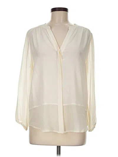 Pre-owned Joie Long Sleeve Blouse In Ivory