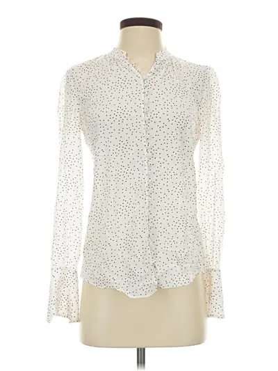 Pre-owned Joie Long Sleeve Blouse In Ivory