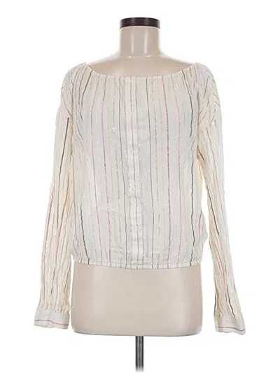 Pre-owned Joie Long Sleeve Blouse In Ivory